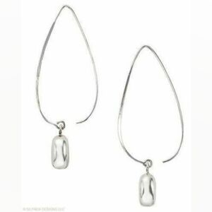 Vintage Silpada 'Wire Drop' Earrings in Rhodium-Plated Sterling Silver